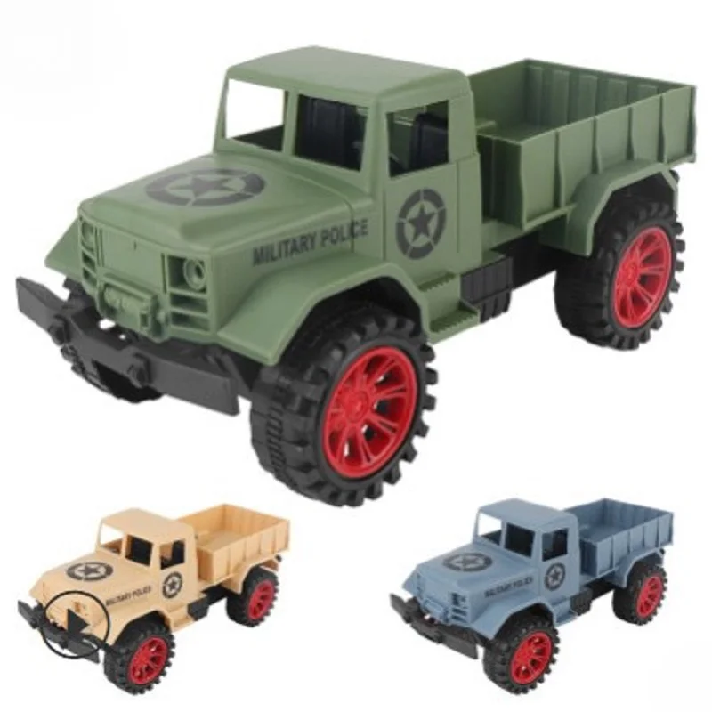 

1:24 Toy Car For Children Inertial Military Pickup Truck Model Gift For Toy Boy Model Car