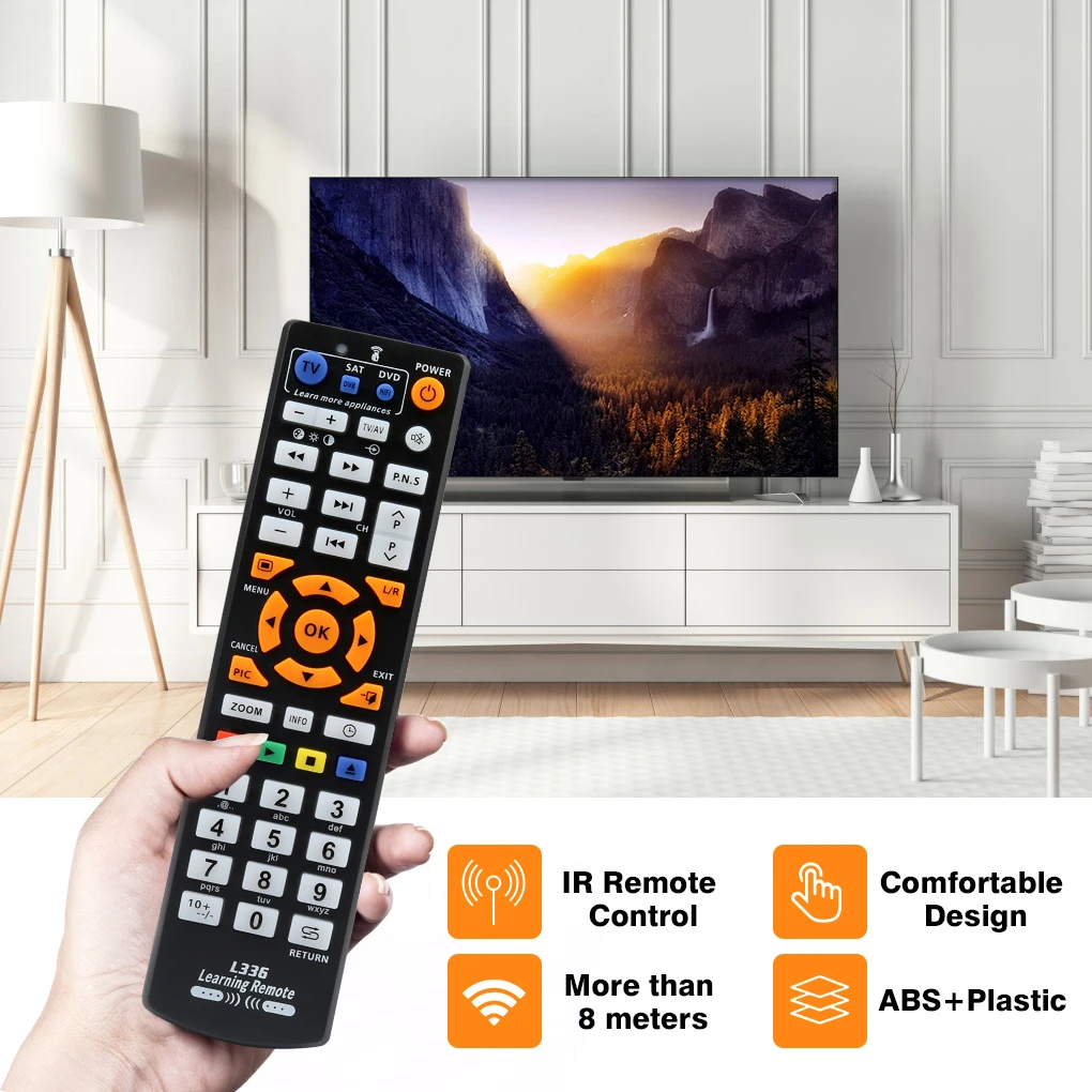 

New Universal Remote Control L336 Copy Smart Controller IR Remote Control With Learning Function for TV CBL DVD SAT HIFI TV BOX