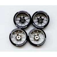 4 pcs 22mm metal wheel hub tire for rc car 128 wltoys k989 hgd1 mini d xrx mini q kyosho mini z awd ma020 mr03
