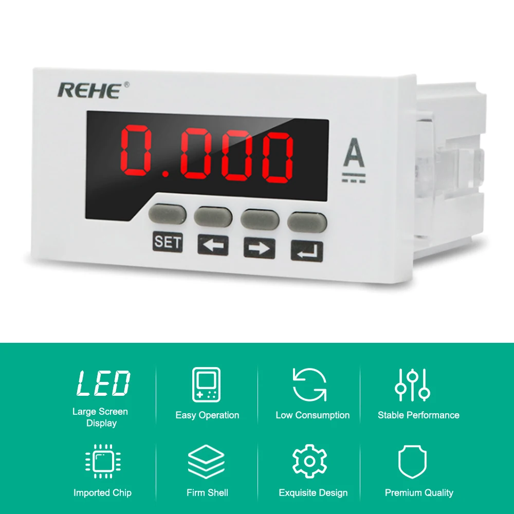 

Цифровой амперметр REHE, профессиональный Интеллектуальный измеритель силы тока со светодиодным дисплеем