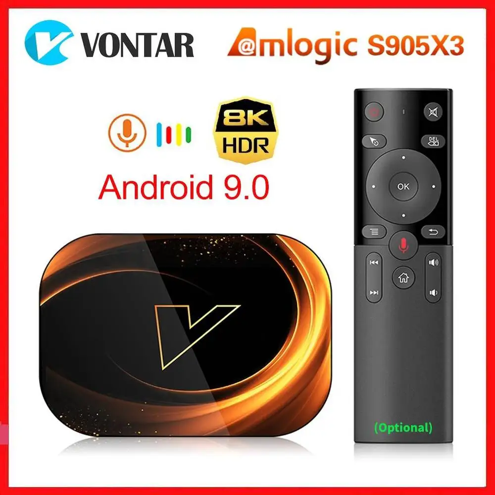 ТВ-приставка Vontar Amlogic S905X3 Android 9,0 X3 4 Гб ОЗУ 64 Гб ПЗУ 32 Гб 128 ГБ смарт-приставка 8K 1000 м двойной Wifi Netflix Youtube