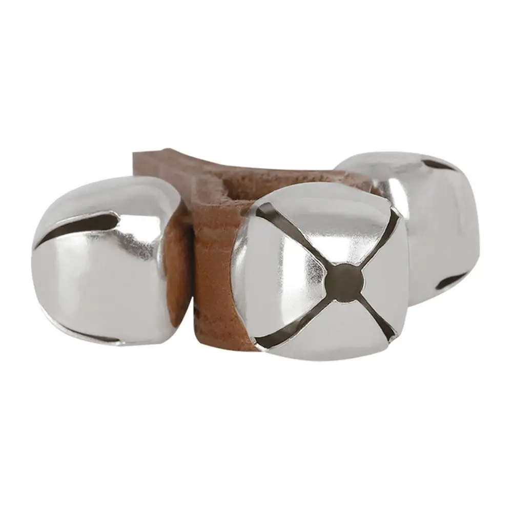 Тамбурины колокольчик деревянная погремушка для малышей три колокола кожи