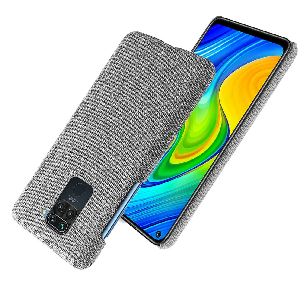 

Slim Cloth Texture Fitted Cover For Xiaomi Redmi Note 9 Case Fabric Ultrathin Antiskid Capa for Xiomi Redmi Note 9 Note9 6.53"