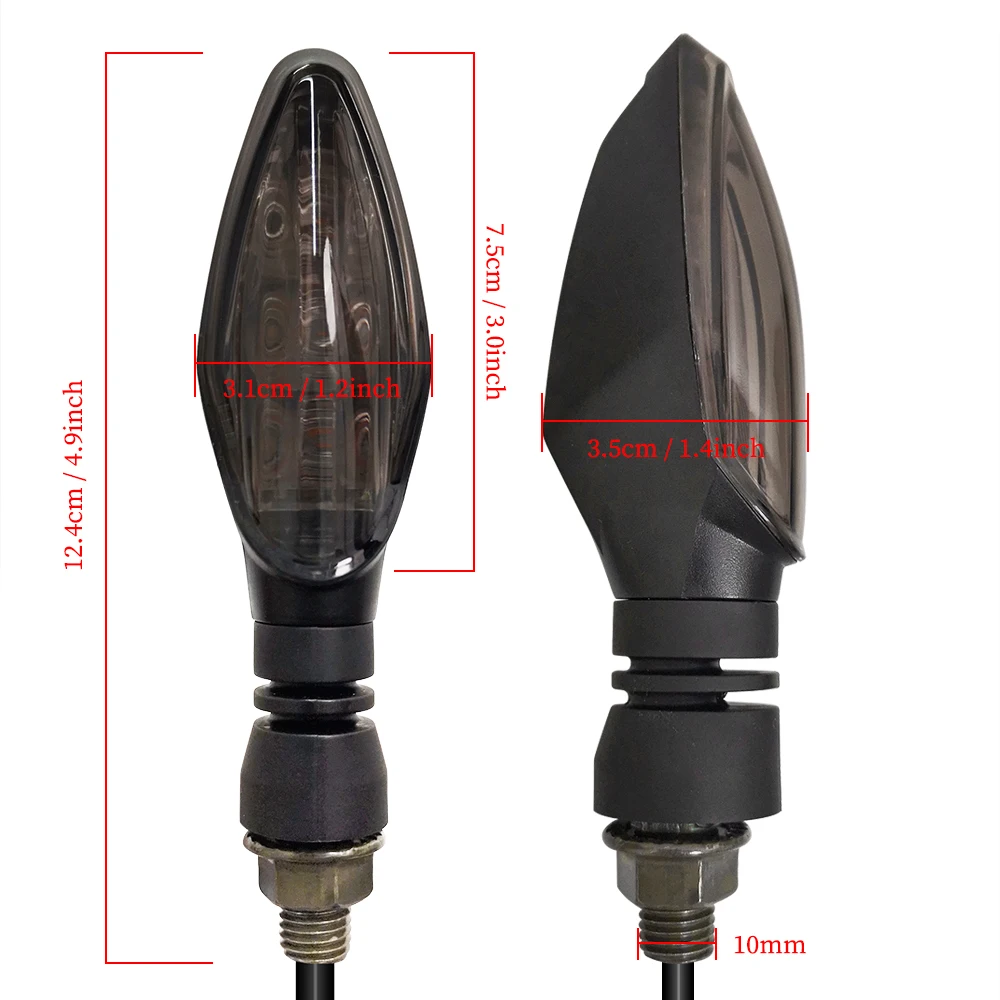 Универсальный светодиодный индикатор поворота для мотоциклов скутеров 8 мм -