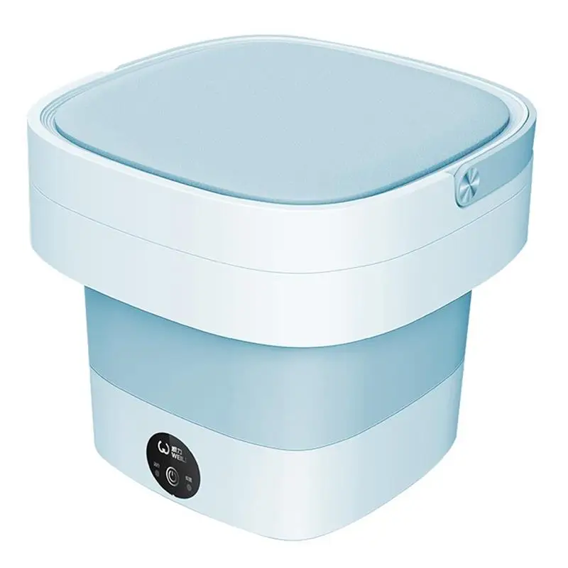 

Portable Mini Folding Washing Machine For Baby Clothes Underwear Foldable Lightweight Washer Laundry Tub For Apartment Camping