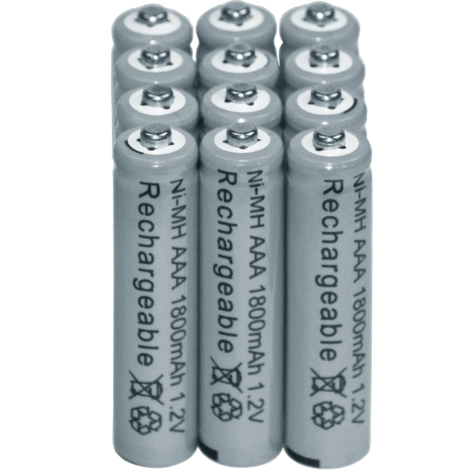 4-48pcs New Brand AAA rechargeable battery 1800mah 1.2V NI-MH Rechargeable for led light toy mp3 Grey | Электроника