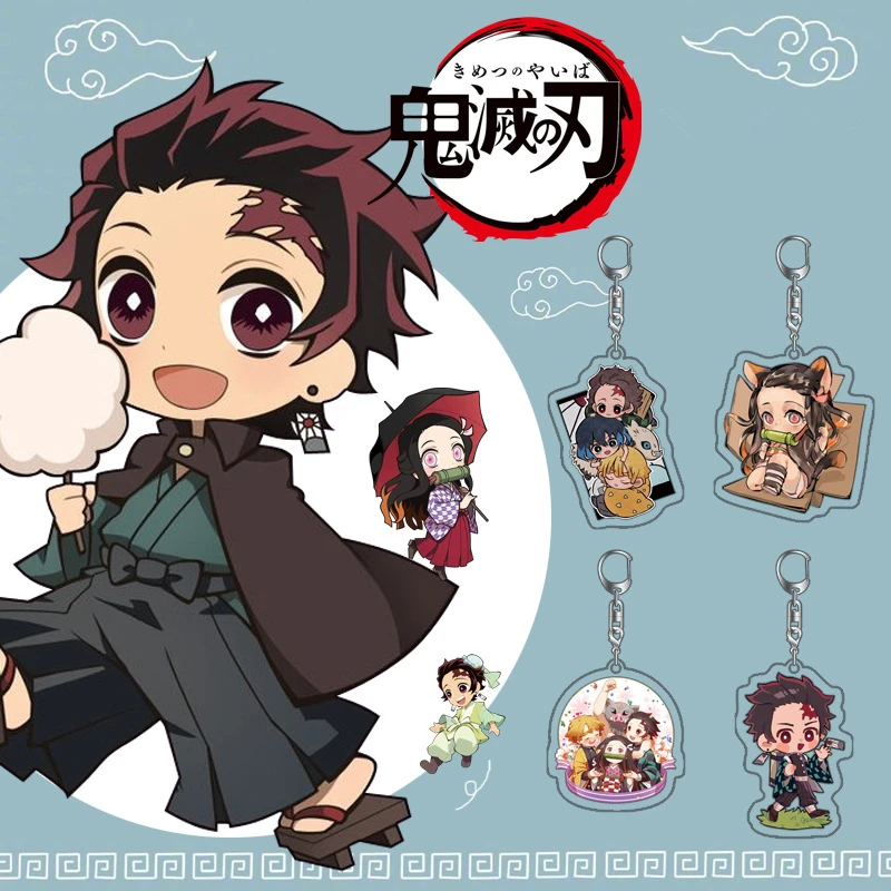 Demon Slayer: Kimetsu no Yaiba Kamado Tanjirou Hashibira Inosuke Nezuko аксессуары для косплея аниме брелок