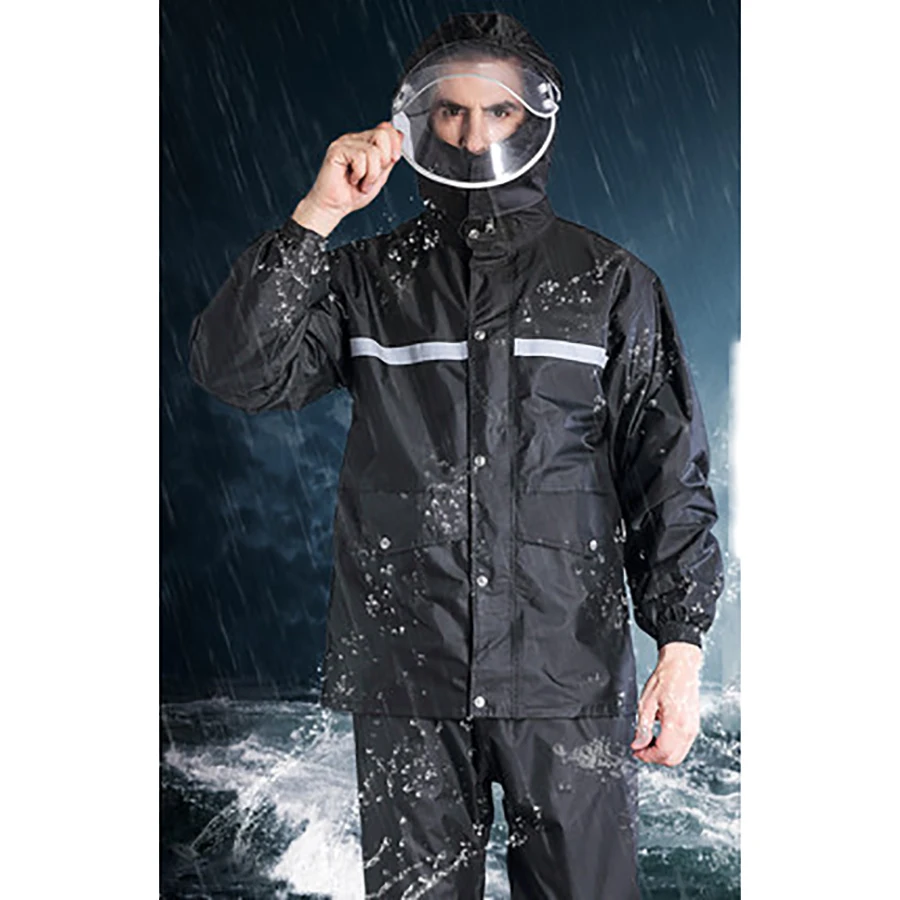 

Male Waterproof Rain Coat Outdoor Motorcycle Poncho Poncho Rain Coat Impervious Rain Coat Gabardina Hombre Rain Clothes L