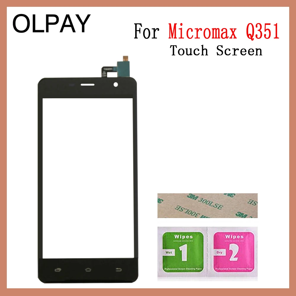 OLPAY 5,0 ''сенсорный экран для Micromax Q351 сенсорный экран дигитайзер Панель переднее стекло объектив сенсор инструменты клей+ салфетки