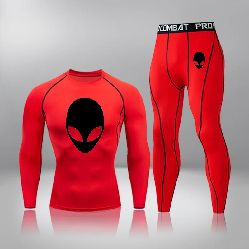

Men's Tracksuit Set CompressionThermal Underwear Rash Guard Warm Fitness Jogging Suit Men's Clothing Winter First Layer