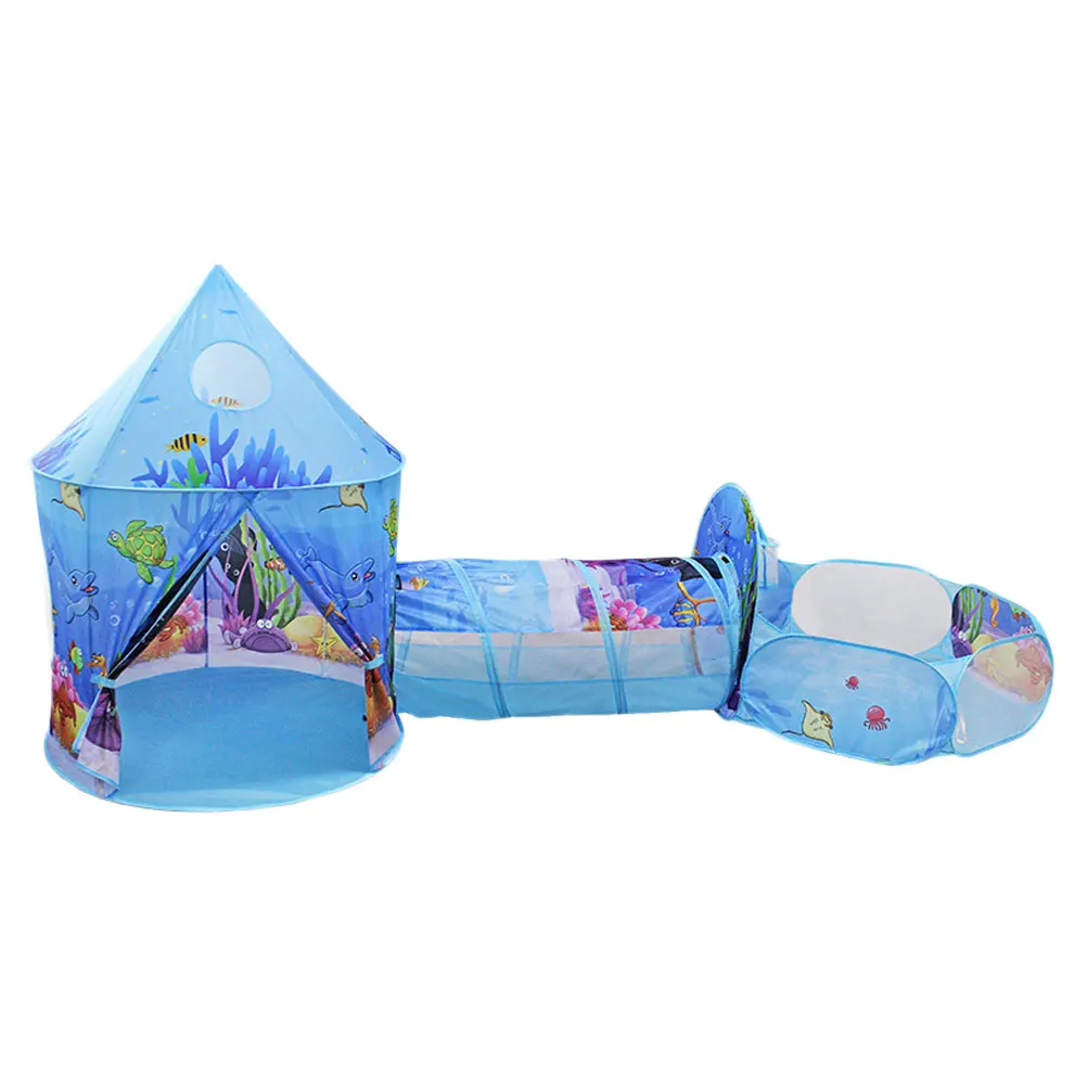 

Indoor Mini Kids Amusement Park Creative Kids Playing Tent Funny Indoor Crawling Tunnel Toy Ocean Ball Pool Game Tent Toy