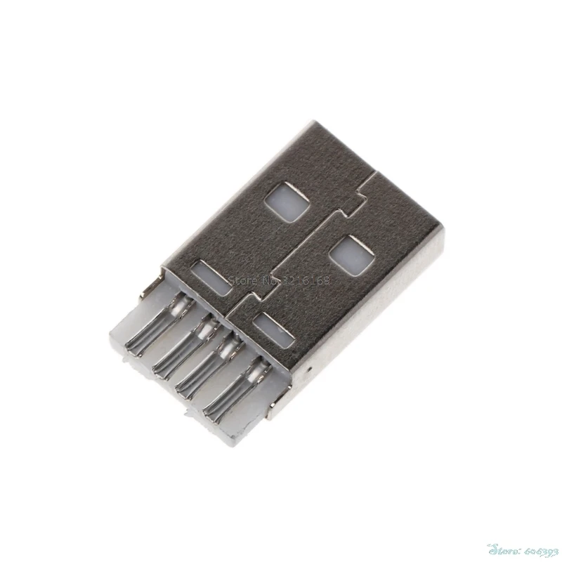 For 10Pcs/Set DIY USB 2.0 Type A Male 4P Adapter Connector Plug Socket with Plastic Shell Promotion | Строительство и ремонт