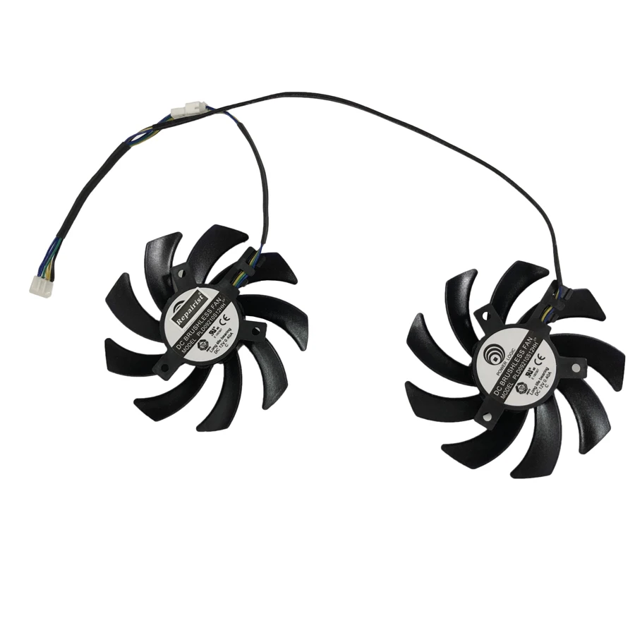 Охладитель графического процессора 2 шт./компл. PLD09210S12HH RX480 RX570 VGA для XFX R9