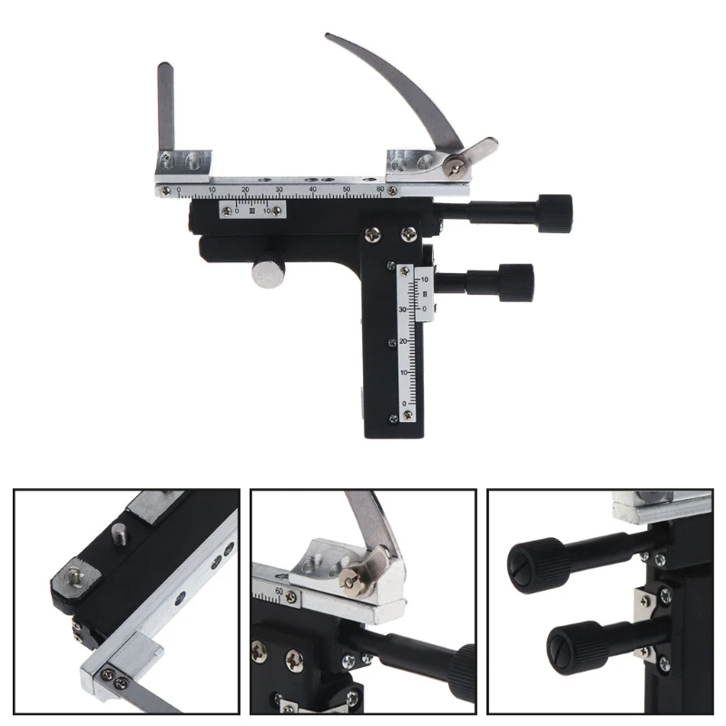 

203F Microscope Attachable Mechanical Stage X-Y Moveable Caliper Vernier with Scale
