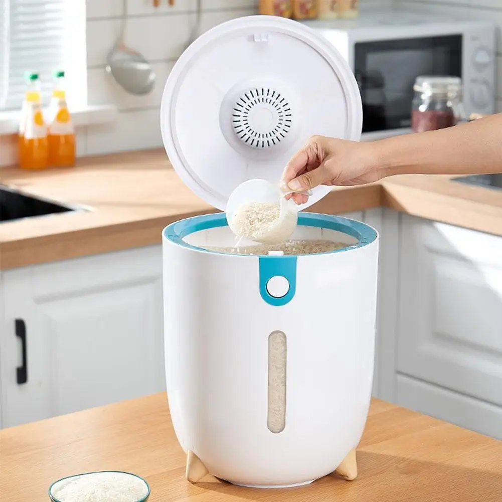 5/10KG Food Container Storage Box USES Rice Grain Feed Cat Litter Toys Dry Store Kitchen Plastic Dispenser Case Home Bucket | Дом и сад