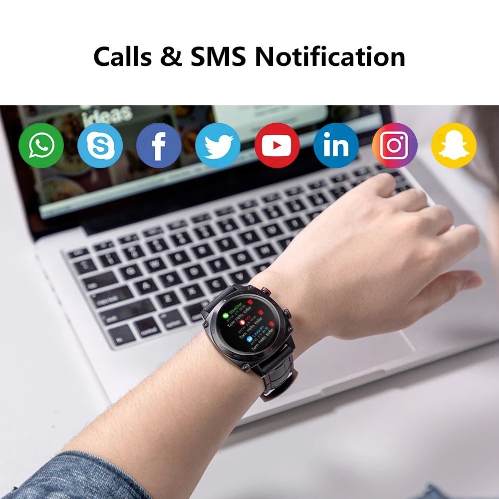 

Cubot C3 SmartWatch Sport Heart Rate Sleep Monitor 5ATM Waterproof Touch Fitness Tracker Smart Watch for Men Women Android IOS