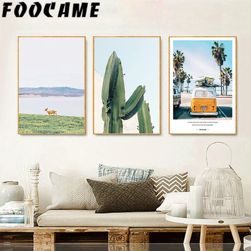 Foocome скандинавские современные кактусы корабль Натуральный Декоративный Пейзаж