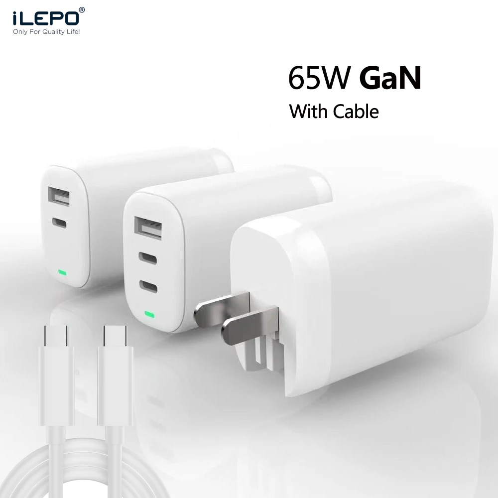 Зарядное устройство ILEPO с 3 портами, 65 Вт, GaN USB C, для iPhone 12 Pro, iPad, Xiaomi, ноутбука, с кабелем 100 Вт, быстрая зарядка QC 4,0, быстрая зарядка PD 3,0
Зарядное устройство ILEPO с 3 портами, 65 Вт, GaN USB C, для iPhone 12 Pro, iPad, Xiaomi, ноутбука, с кабелем 100 Вт, быстрая зарядка QC 4,0, быстрая зарядка PD 3,0