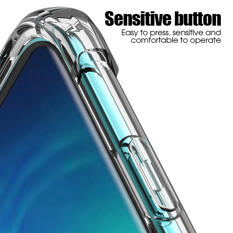 Новый противоударный мягкий ТПУ защитный чехол для samsung A10 A20 A30 Прозрачный