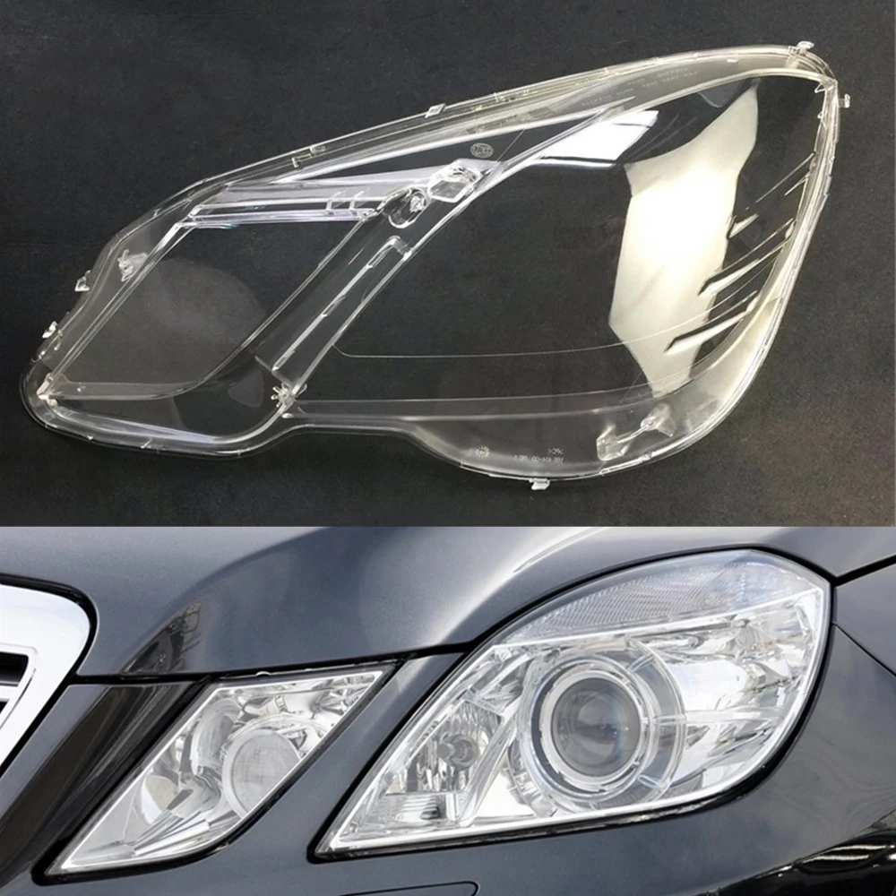 Driver Side Для Mercedes-Benz W212 E200 E260 E300 E350 2009 2010 2011 2012 автомобильные фары прозрачные линзы Авто оболочка Крышка - Цвет: Driver Side