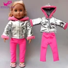 Детский жакет для куклы Зимний пуховик комплект покрытый 18 дюймов кукольная одежда наряд Детский подарок