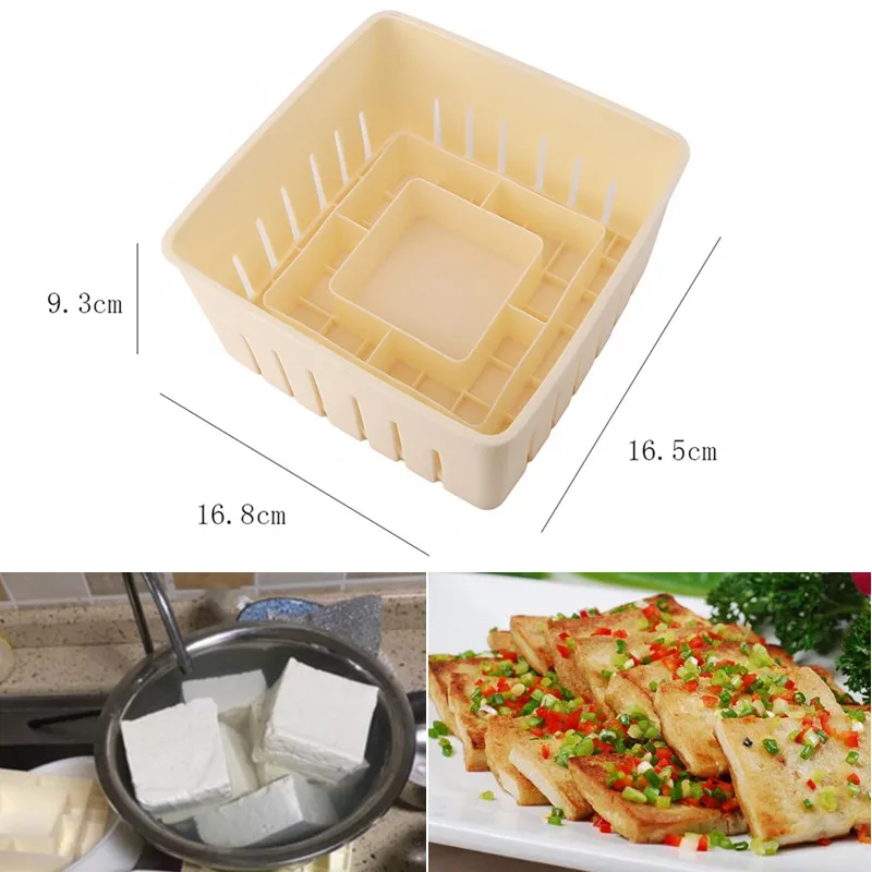DIY Пластик тофу стемпер для домашнего пресс-форм производства коробка Кухня