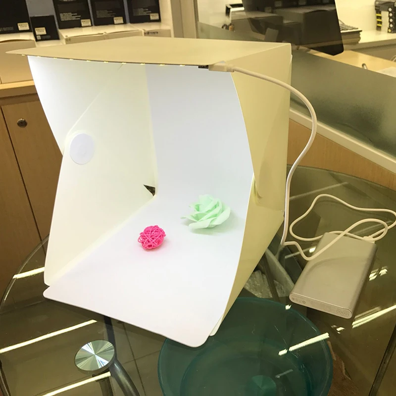 Портативный складной мини-светильник 24 см софтбокс для фотостудии светодиодный