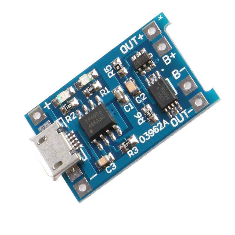 

1PC Micro 5V 1A USB 18650 Lithium Battery Charging Board Module+Protection