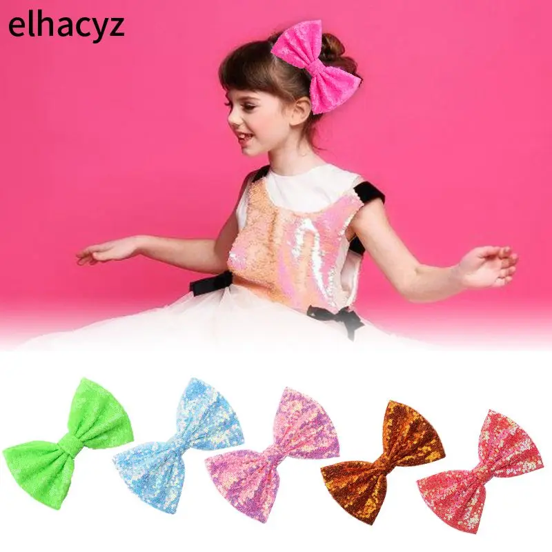 10 шт./лот 7 &quotсупер большой грязный блесток банты повязка на голову 54 Цвета бант