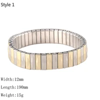 italian charms stainless steel bracelet metal chain elasticity bracelets shiny fashion couple jewelry personality modular bangle