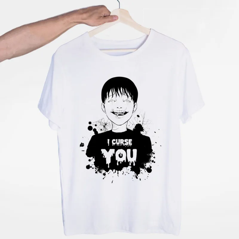 Мужская летняя мода повседневная футболка Uzumaki Junji Ito ужас футболки с героями