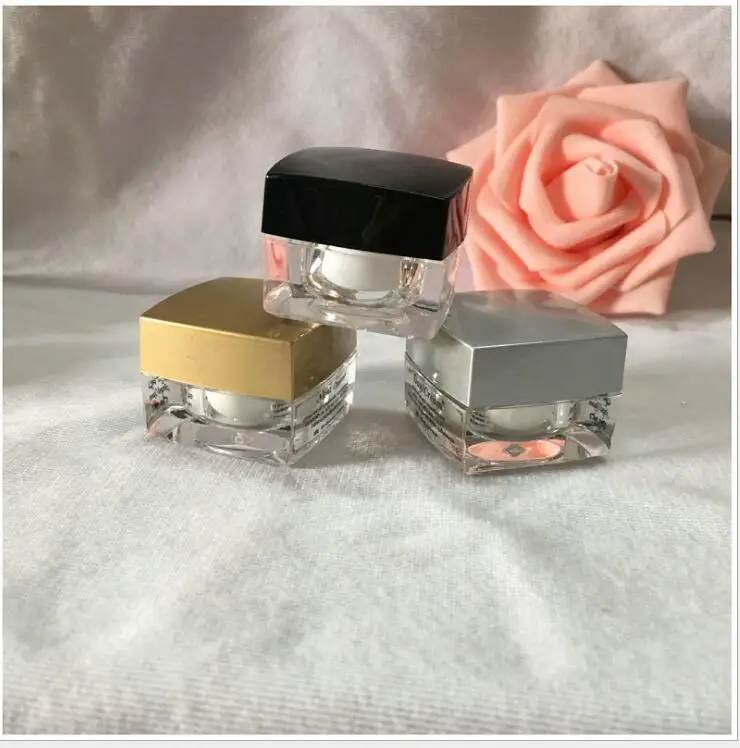 5g пластиковая квадратная бутылка для крема нескольких цветов/банка/олово