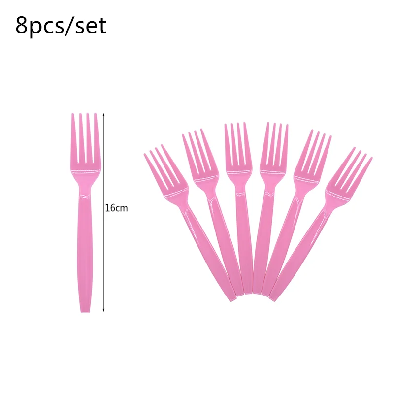 pinkB05 1st Birthday Party Supplies Pink Blue Paper Plates Cups Straws Disposable Tableware Banner Gender Reveal Baby Shower Party Decor - Цвет: pinkB05