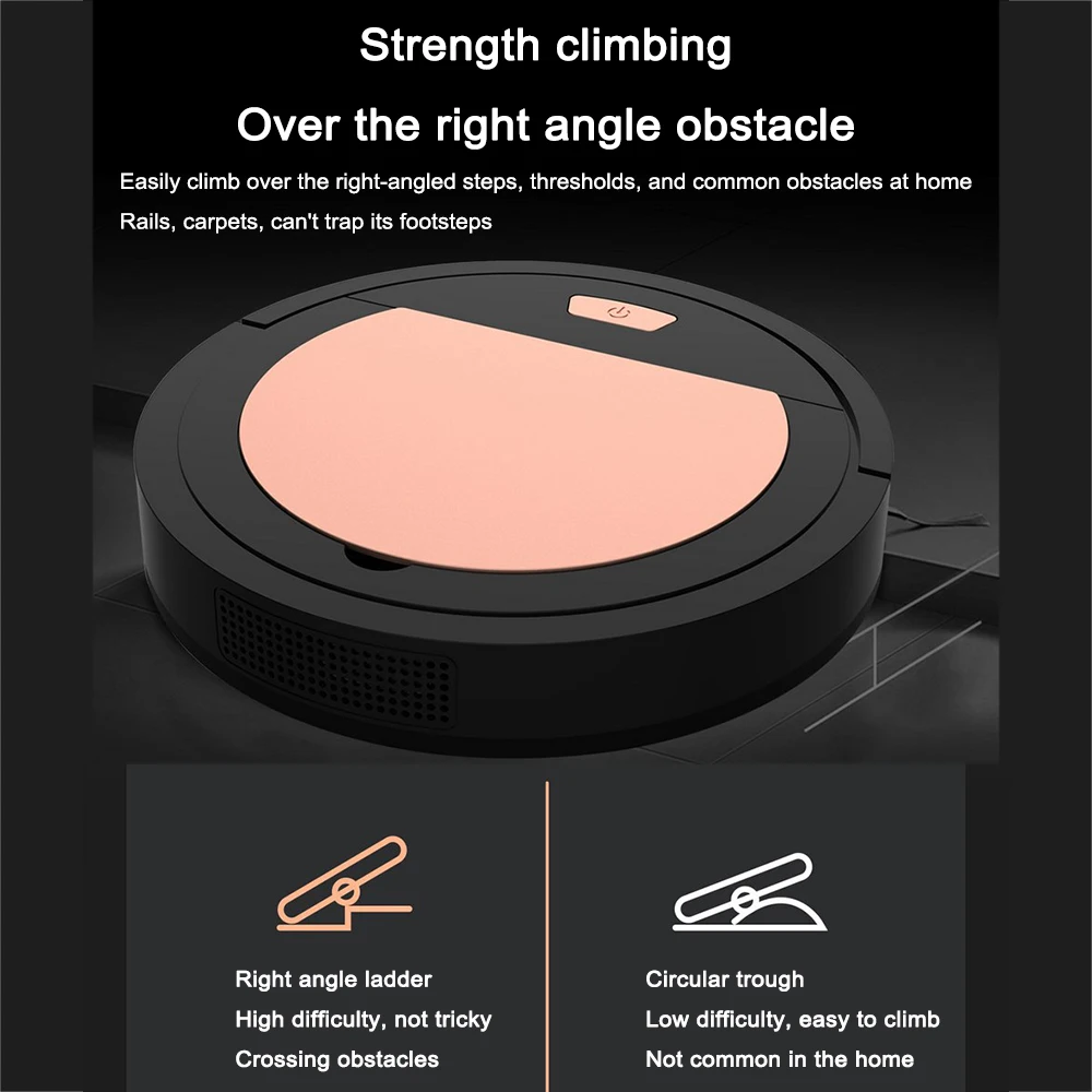 

1800Pa Intelligent Automatic USB Charging Wireless Sweeping Robot Smart Floor Cleaner Household Rechargeable Cleaning Machine