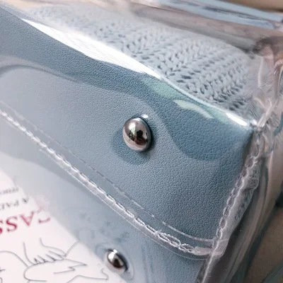 2020 new women pvc transparent crystal bag woven beach bags crossbody shoulder mini les sacs des femmes bolso mujer | Багаж и сумки