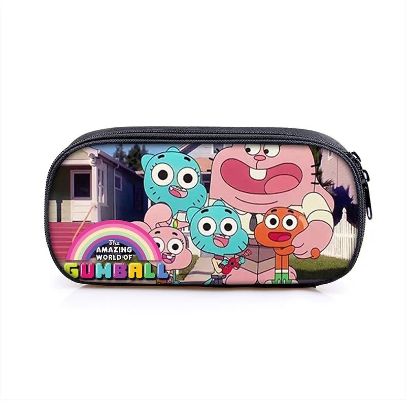 1pcs pencil bags 023 16 дюймов удивительный мир Gumball детские школьные сумки ортопедические школьный рюкзак для детей мальчиков девочек Mochila Infantil мультяшный чехол - Цвет: 1pcs pencil bags 023