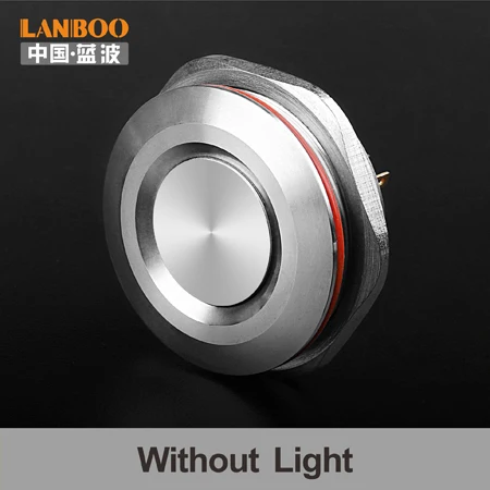 Without LED LANBOO 40 мм кнопочный переключатель вкл. Выкл. 1NO1NC SPST или 2NO2NC DPDT водонепроницаемый переключатель с разъемом провода - Цвет: Without LED