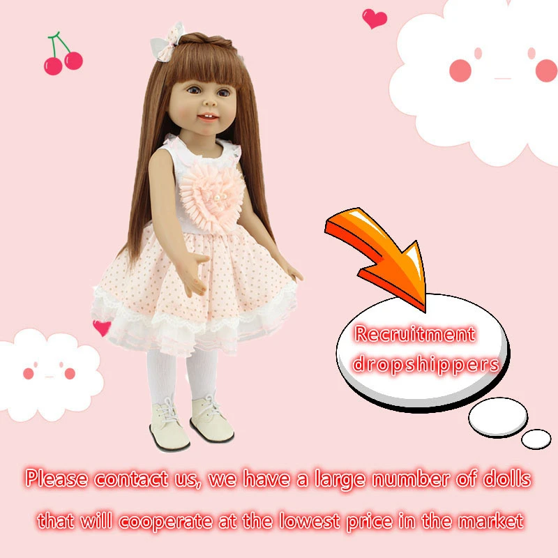 Для маленьких девочек кукла 18 &quotручной работы полный Средства ухода за кожей