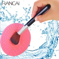 rancai 1pcs round shaped silicone brush cleaning mat makeup brushes clean tools cosmetic cleanser for make up eyes face brush