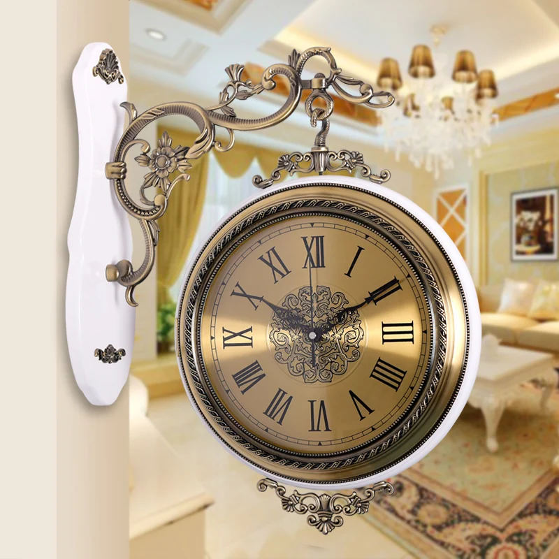

Decoration Grande Saatleri Orologio Parete Shabby Chic Home Decor Zegar Barber Shop Reloj Pared Saat Duvar Saati Klok Wall Clock