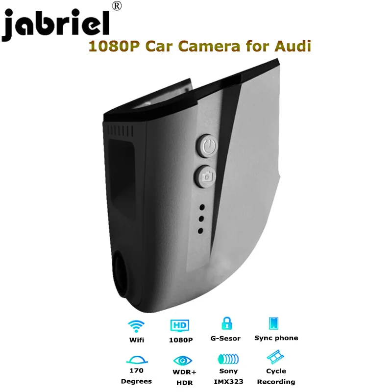 Jabriel Скрытая 1080P Автомобильный Камера dash cam 24 часа в сутки Регистраторы для audi a4 b6 b7 b8 a6 c5 c6 c7 q3 q5 q7 a5 a7 a8 с датчиком освещенности