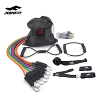 joinfit 11pcs elastic resistance fitness bands set fitness pilates strength training crossfit home gyms workout pull rope