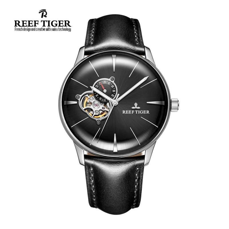 Новые Риф Тигр/RT мужские роскошные повседневные часы турбийон выпуклые с линзой
