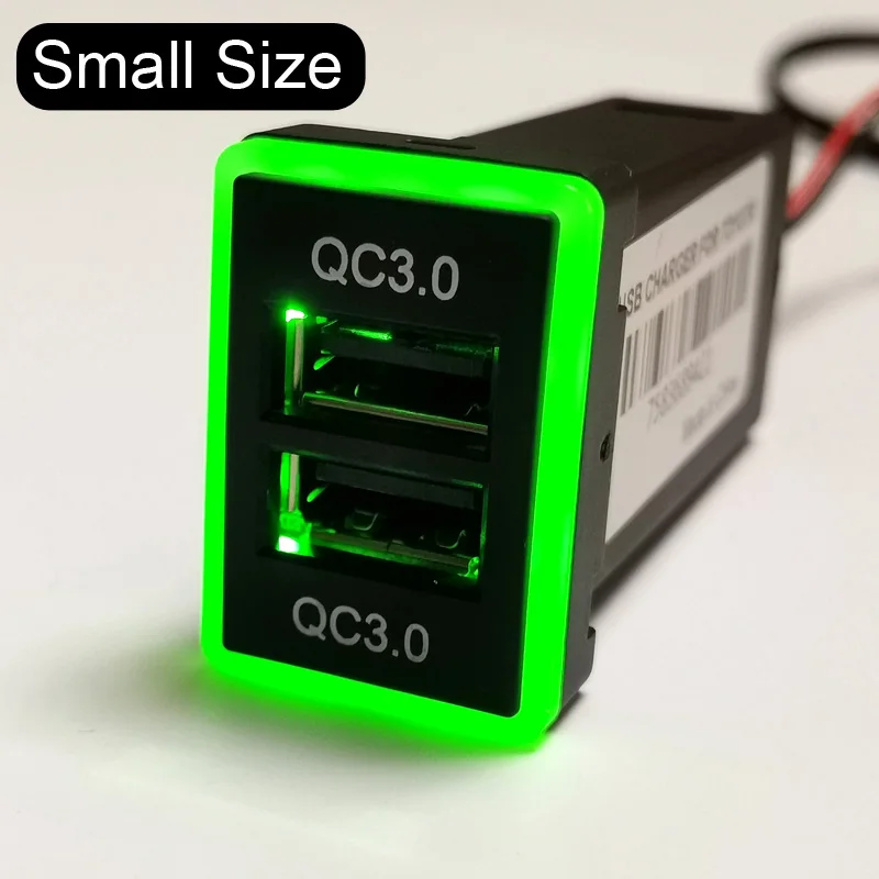 Автомобильное зарядное устройство XCGaoon QC3.0 Quickcharge, двойной USB-порт, адаптер для телефона, видеорегистратор, кабель Plug & Play для TOYOTA, выходная мощность 18 Вт, макс.