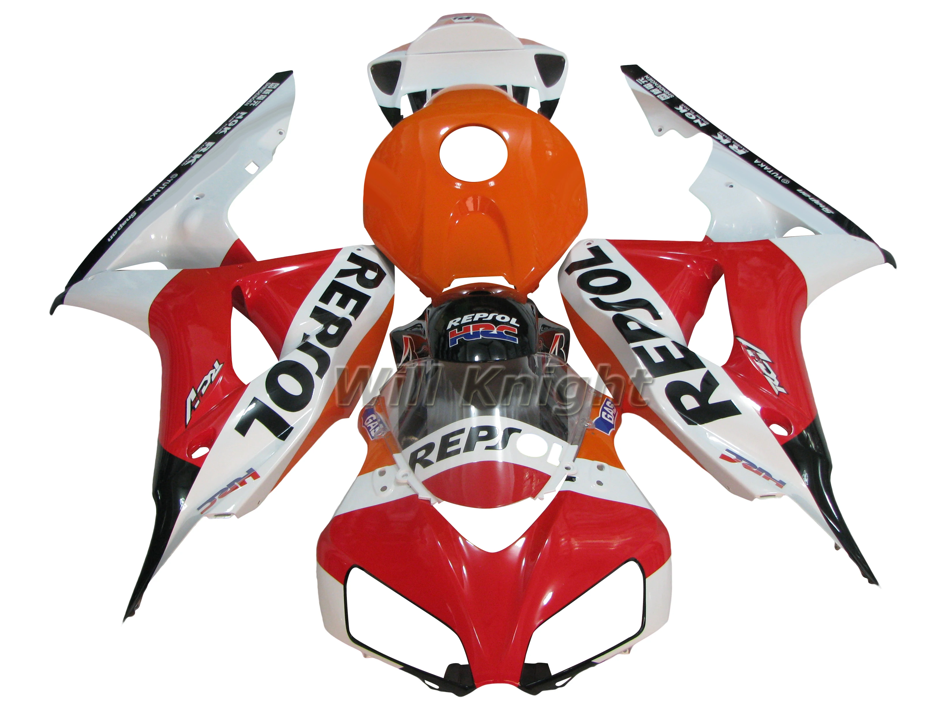 

Комплект для инъекций обтекателя корпуса для Honda CBR1000 2006 2007 оранжево-красная панель