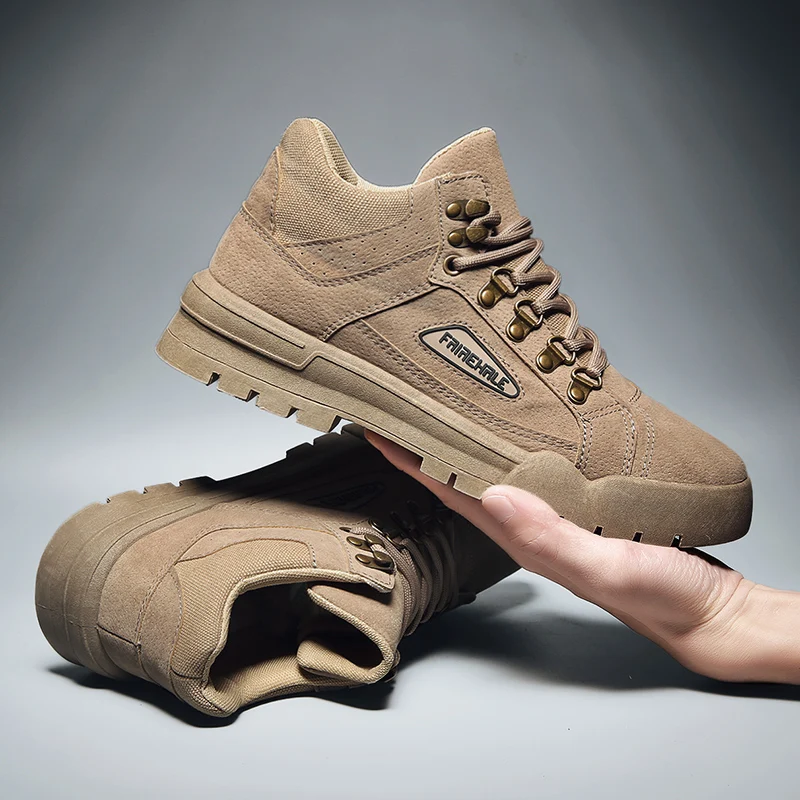 2019 супер теплые мужские зимние кожаные ботинки из коровьей замши на меху теплая