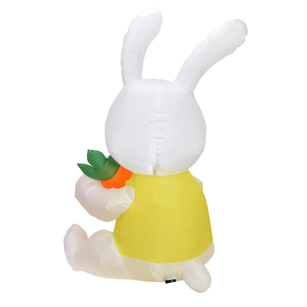 

Happy Easter Inflatable Rabbit Holiday Decoration Props 1.6m Inflatable Toy With LED Light Blower Inflatable Easter Bunny