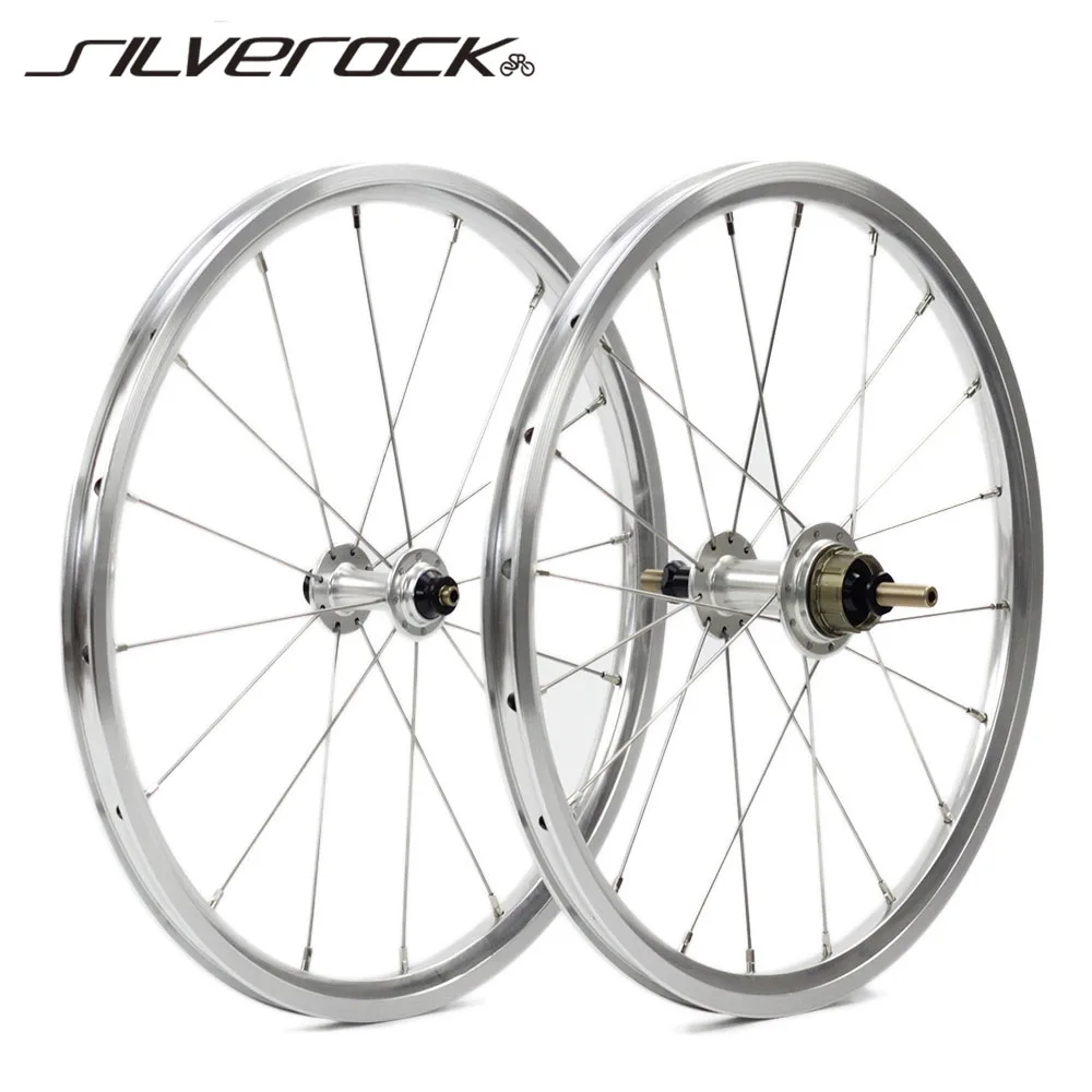 

SILVEROCK Bike Wheelset 1-3 Speed 16 x1 3/8" 349 Kinlin NB-R Rim 14H 21H For Brompton 3sixty Ultralight Folding Bike Wheels 800g