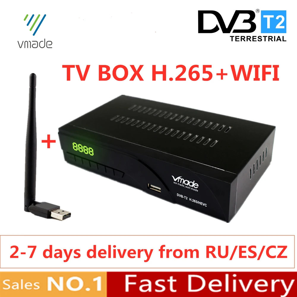 ТВ-приставка Европейская HD H.265 цифровой наземный ТВ-приемник DVB T2 ТВ-тюнер