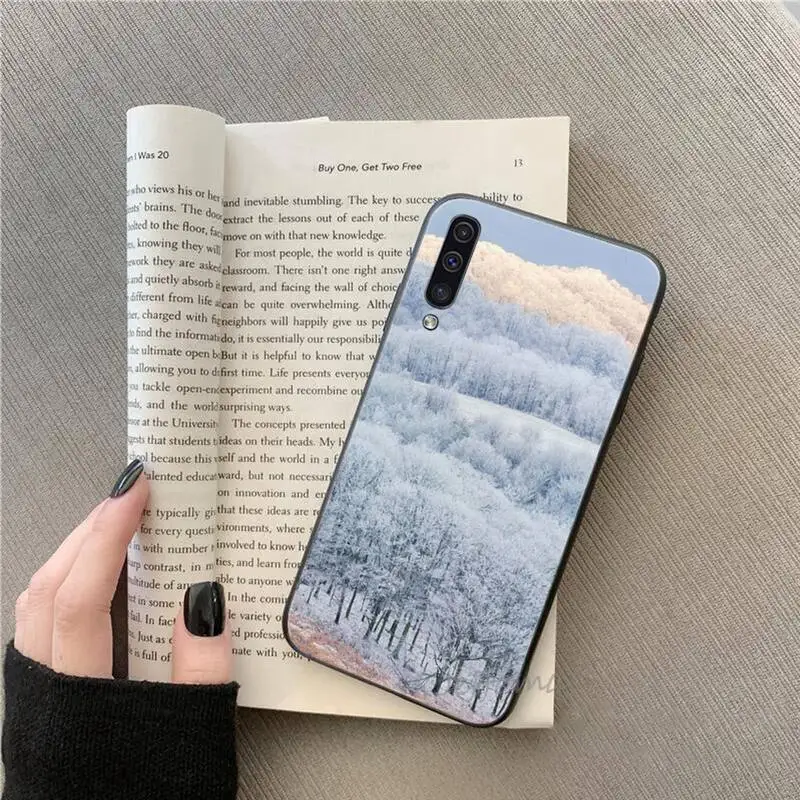 

Landscape Winter Snow Phone Case For Samsung A20 A30 30s A40 A7 2018 J2 J7 prime J4 Plus S5 Note 9 10 Plus
